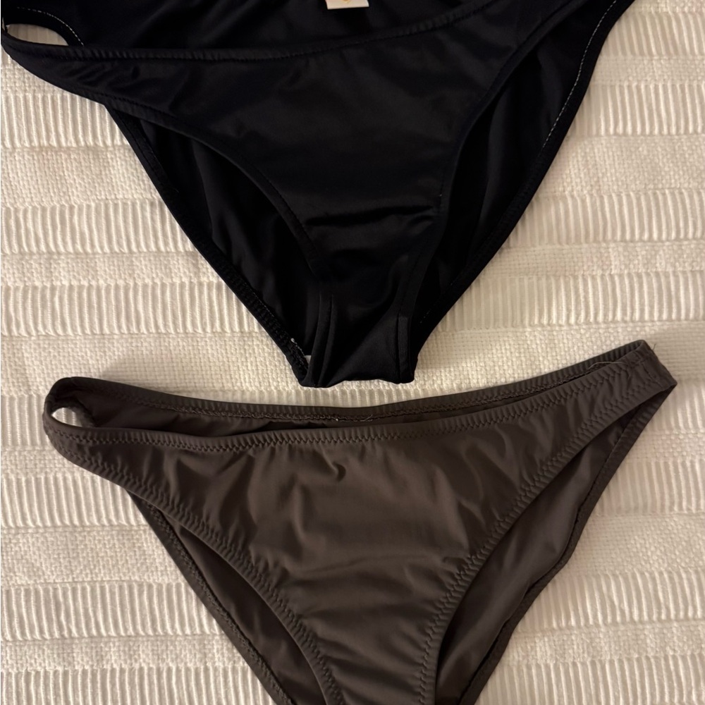 Two Bikini Bottoms. Solid Gray. Solid Black Venus - image 5